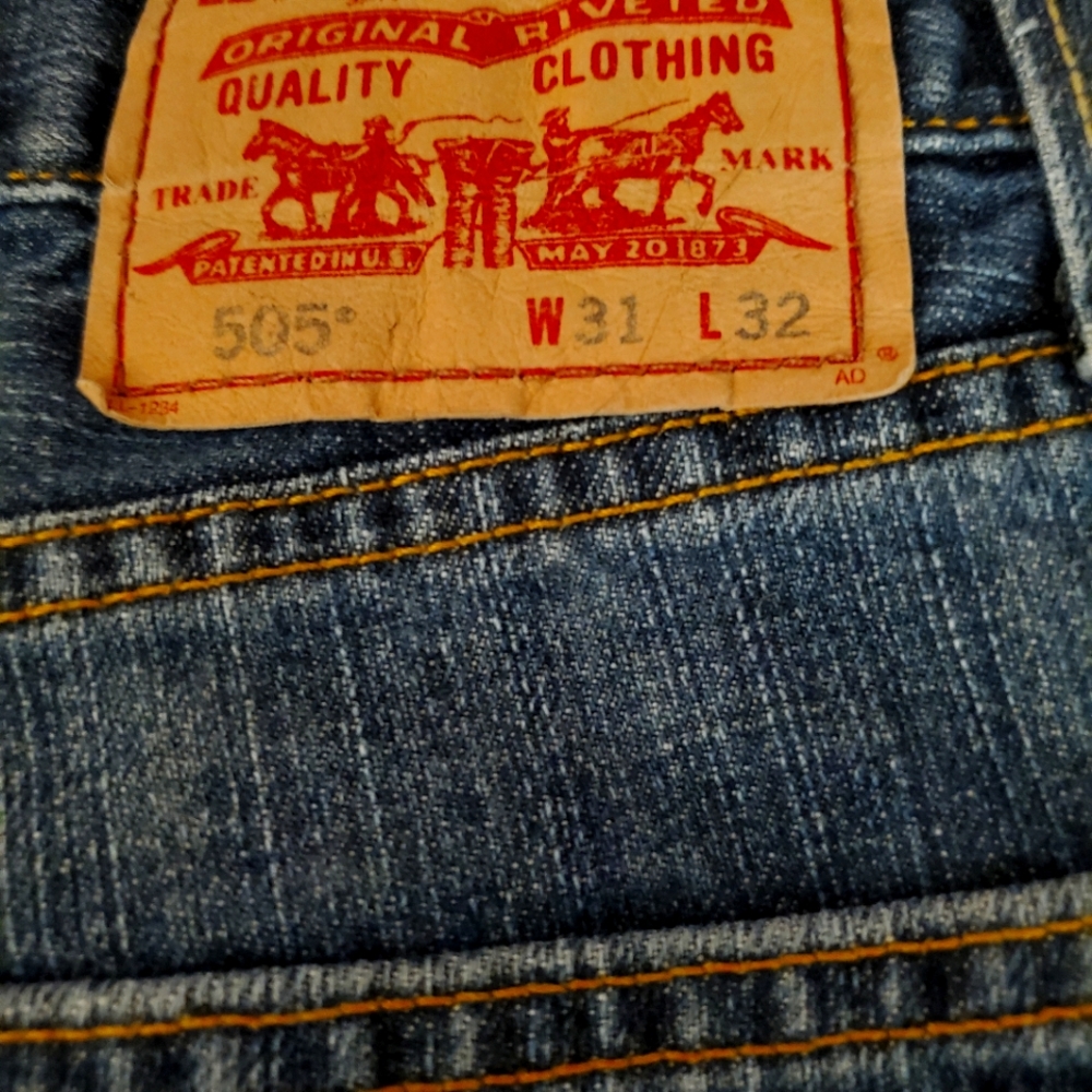 LEVI'S REGULAR FIT JEANS 31x32 505 BLUE/GRAY